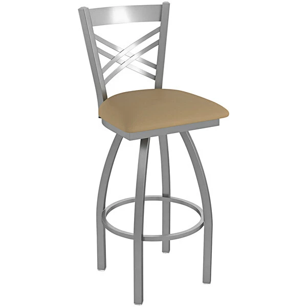 Holland Bar Stool Crossback Swivel Stainless Steel Outdoor Bar Stool With Breeze Champagne Seat 1 Holland Bar Stool Crossback Swivel Stainless Steel Outdoor Bar Stool With Breeze Champagne Seat
