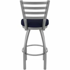 Holland Bar Stool Ladderback Swivel Stainless Steel Outdoor Bar Stool With Breeze Sapphire Seat 3 Holland Bar Stool Ladderback Swivel Stainless Steel Outdoor Bar Stool With Breeze Sapphire Seat -Lancaster Table & Seating Shop 2449401