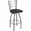 Holland Bar Stool Ladderback Swivel Stainless Steel Outdoor Bar Stool With Breeze Graphite Seat