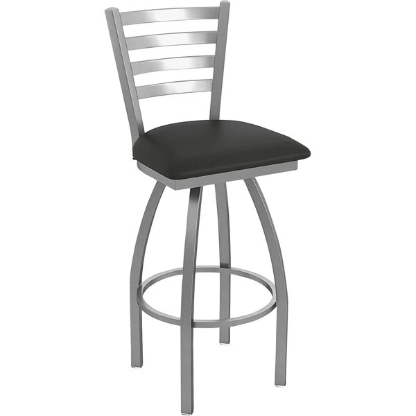 Holland Bar Stool Ladderback Swivel Stainless Steel Outdoor Bar Stool With Breeze Graphite Seat 1 Holland Bar Stool Ladderback Swivel Stainless Steel Outdoor Bar Stool With Breeze Graphite Seat