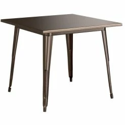 LT&S Alloy Series Lancaster Table & Seating Alloy Series 36" X 36" Copper Dining Height Outdoor Table With 4 Arm Chairs -Lancaster Table & Seating Shop 2453089