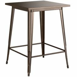 LT&S Alloy Series Lancaster Table & Seating Alloy Series 32" X 32" Copper Outdoor Bar Height Table With 4 Metal Cafe Bar Stools 7 LT&S Alloy Series Lancaster Table & Seating Alloy Series 32" X 32" Copper Outdoor Bar Height Table With 4 Metal Cafe Bar Stools -Lancaster Table & Seating Shop 2453265