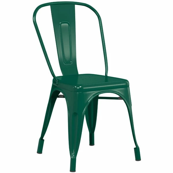 LT&S Alloy Series Lancaster Table & Seating Alloy Series 32" X 32" Emerald Dining Height Outdoor Table With 4 Industrial Cafe Chairs 3 LT&S Alloy Series Lancaster Table & Seating Alloy Series 32" X 32" Emerald Dining Height Outdoor Table With 4 Industrial Cafe Chairs - Image 3