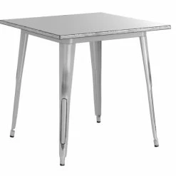 LT&S Alloy Series Lancaster Table & Seating Alloy Series 32" X 32" Distressed Silver Dining Height Outdoor Table With 4 Industrial Cafe Chairs 8 LT&S Alloy Series Lancaster Table & Seating Alloy Series 32" X 32" Distressed Silver Dining Height Outdoor Table With 4 Industrial Cafe Chairs -Lancaster Table & Seating Shop 2453275