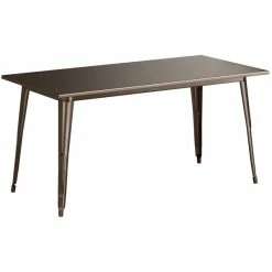 LT&S Alloy Series Lancaster Table & Seating Alloy Series 63" X 32" Copper Dining Height Outdoor Table With 6 Industrial Cafe Chairs 8 LT&S Alloy Series Lancaster Table & Seating Alloy Series 63" X 32" Copper Dining Height Outdoor Table With 6 Industrial Cafe Chairs -Lancaster Table & Seating Shop 2453283