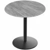 Holland Bar Stool EuroSlim 36" Round Greystone Indoor / Outdoor Table With Round Base