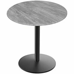 Holland Bar Stool EuroSlim 36" Round Greystone Indoor / Outdoor Table With Round Base
