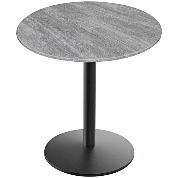 Holland Bar Stool EuroSlim 36" Round Greystone Indoor / Outdoor Table With Round Base 1 Holland Bar Stool EuroSlim 36" Round Greystone Indoor / Outdoor Table With Round Base