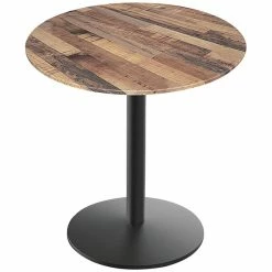 Holland Bar Stool EuroSlim 36" Round Rustic Wood Indoor / Outdoor Standard Height Table With Round Base