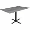 Holland Bar Stool EuroSlim 32" X 48" Greystone Indoor / Outdoor Standard Height Table With Cross Base