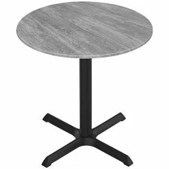 Holland Bar Stool EuroSlim 36" Round Greystone Indoor / Outdoor Standard Height Table With Cross Base
