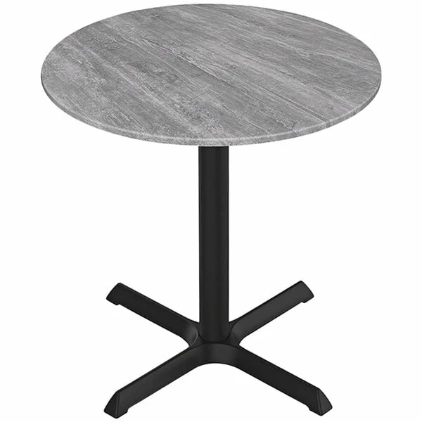 Holland Bar Stool EuroSlim 36" Round Greystone Indoor / Outdoor Table With Cross Base 1 Holland Bar Stool EuroSlim 36" Round Greystone Indoor / Outdoor Table With Cross Base