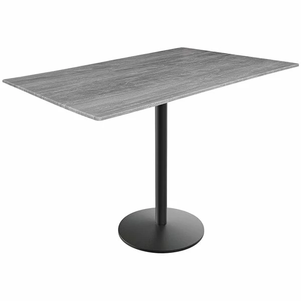Holland Bar Stool EuroSlim 32" X 48" Greystone Indoor / Outdoor Bar Height Table With Round Base 1 Holland Bar Stool EuroSlim 32" X 48" Greystone Indoor / Outdoor Bar Height Table With Round Base