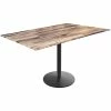 Holland Bar Stool EuroSlim 32" X 48" Rustic Wood Indoor / Outdoor Table With Round Base
