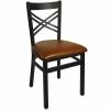 BFM Seating Akrin Metal Chair With 2" Light Brown Vinyl Seat