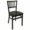 BFM Seating Troy Sand Black Metal Side Chair