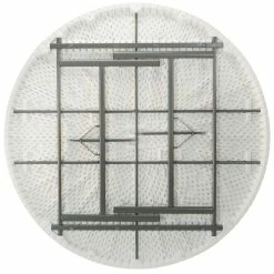 Lifetime Round Folding Table, 72" Plastic, White Granite - 2673 -Lancaster Table & Seating Shop 799953