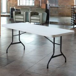 Lifetime Folding Table, 30" X 72" Plastic, White Granite - 4/Pack 7 Lifetime Folding Table, 30" X 72" Plastic, White Granite - 4/Pack -Lancaster Table & Seating Shop 800154