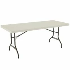 Lifetime Folding Table, 30" X 72" Plastic, Almond - 4/Pack