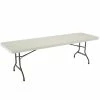 Lifetime Folding Table, 30" X 96" Plastic, Almond - 2984