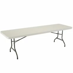 Lifetime Folding Table, 30" X 96" Plastic, Almond - 2984