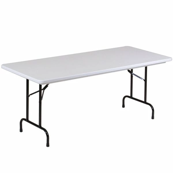 Correll Folding Table, 30" X 72" Tamper-Resistant Plastic, Gray 1 Correll Folding Table, 30" X 72" Tamper-Resistant Plastic, Gray